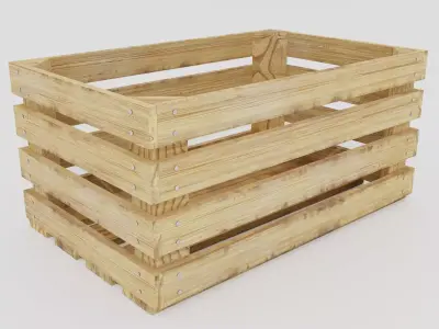 Wooden crate 03 3D model