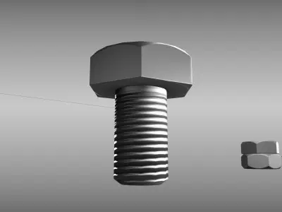 Low-Poly Bolt Version 1 Low-poly 3D model