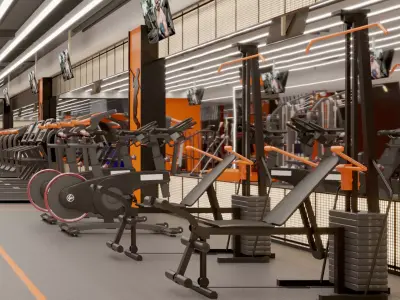 Gym Modern Design 3D model purchase