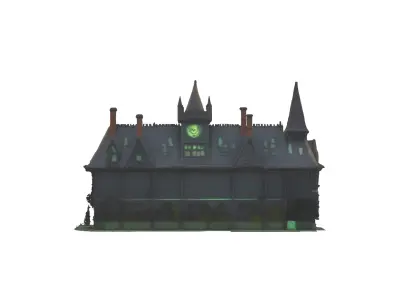 Haunted Mansion Low-poly 3D model