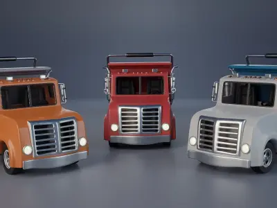 Stylized Dump Truck 3D model