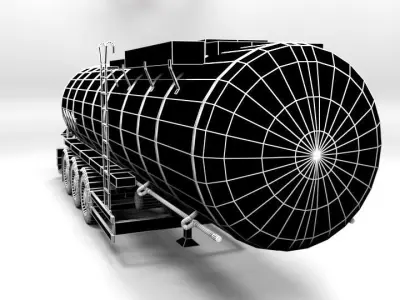 KAESSBOHRER CISTERN LOWPOLY Low-poly 3D model