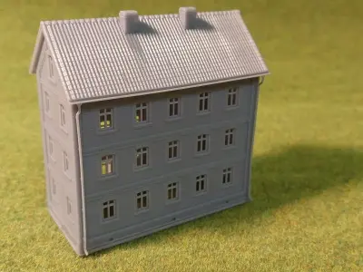Tenement house 1-160 resin 3D print model