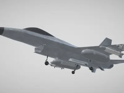 Military F16 Fighter Jet Low-poly 3D model