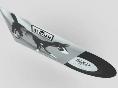7 inch Vinyl Record Herman Low-poly 3D model
