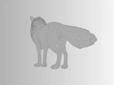 Stylized Fox 3D Model  Game Ready Multiple Colors  Low-poly 3D model