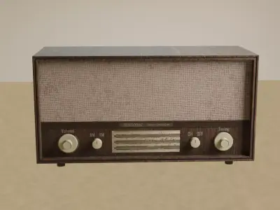 Vintage Radio 3D Model - Low poly Low-poly 3D model