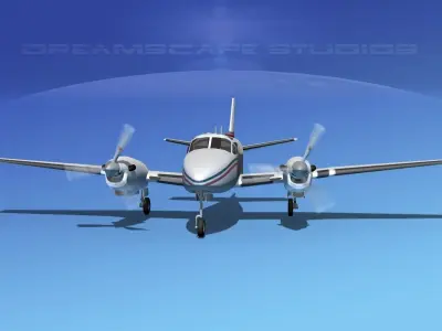 Beechcraft King Air C90 V09 3D model