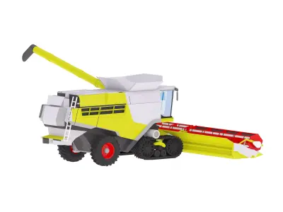 Harvesters Combine Lexion Low-poly 3D model