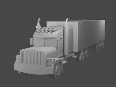 Truck trailer  3D model