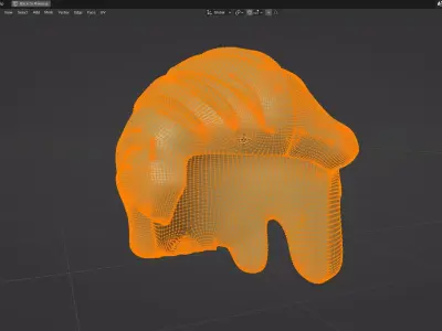 Custom3Dprint Minifigure Accessory - Minifigure Hair S2 - 066 3D print model