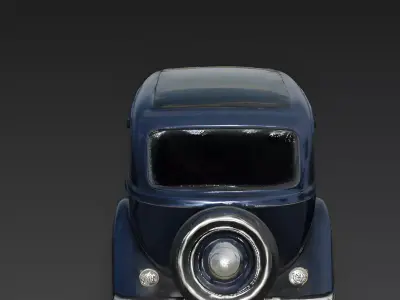 The Midnight Maverick Realistic Vintage Sedan 3D Model Low-poly 3D model