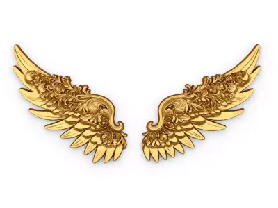 Wings Printable carved decor 12 3D model