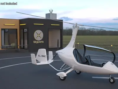 Autogyro Calidus 912 White 3D model