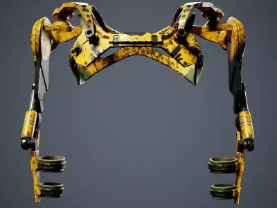  exoskeleton Low-poly 3D model
