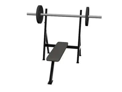 Bench Press 3d Model Low-poly 3D model