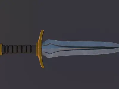  Battle Dagger low poly  Free low-poly 3D model