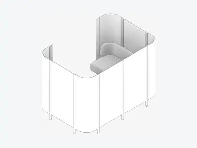Office Pod - Booth - Officetec - Habitat Low-poly 3D model