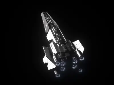 Halberd Class Light Destroyer 3D model