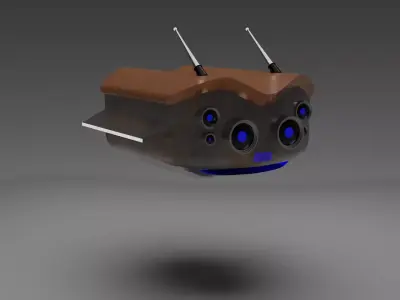 drone robot with eyes 3D model