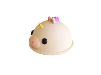 Low-Poly Unicorn Hat Low-poly 3D model