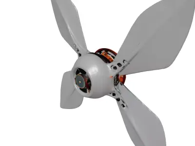 Modern Carbon Fiber Propeller Unit 3D model
