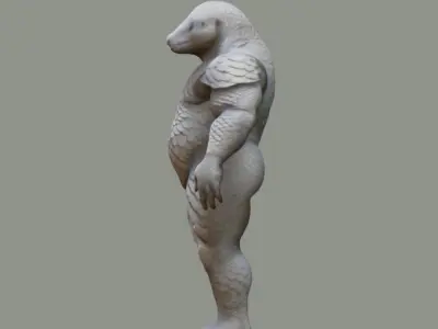 humonoid pangolin 3D model