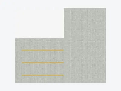 Partition - Contemporary - Changeall - Right - Shelfand Rack Low-poly 3D model