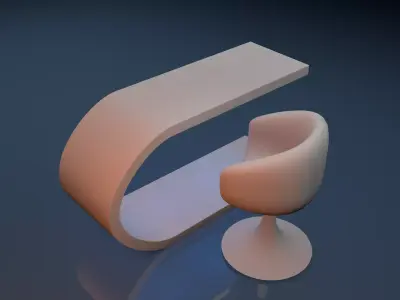 Modern Chair-table 3D model