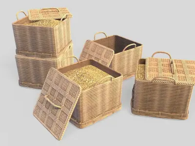 Basket 11 Low-poly 3D model