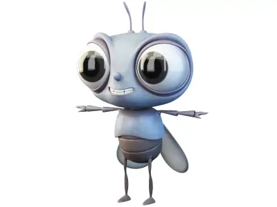 Cartoon Fly Character 3D model