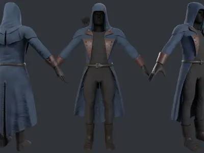  Monster Hunter Archer Low-poly 3D model