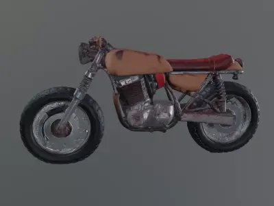 motorcycle  wreck 3D model