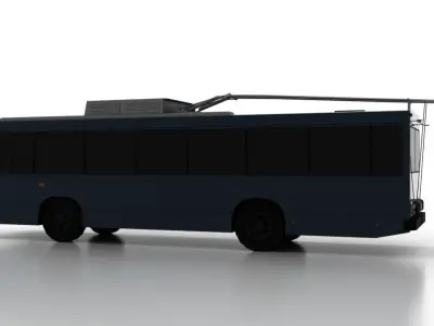 Trolleybus Kiyv-12-04 Low Low-poly 3D model