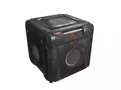 Sci Fi cargo crate 2 PBR Low-poly 3D model