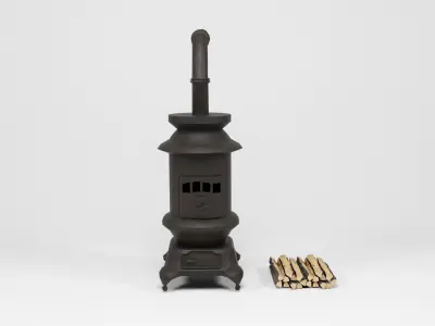 Old stove Low-poly 3D model purchase