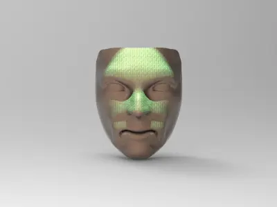 Snow white liquid mask 4 designs  3D model