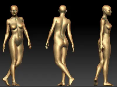 part 3 anatomy woman- 10 character 3D print model