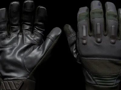 Tactical Gloves 040 Low-poly 3D model