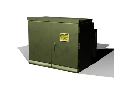 Industrial Outdoor Transformer Box 3D model