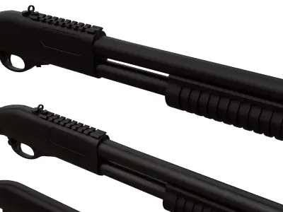  Remington 870 Shotgun Low-poly 3D model