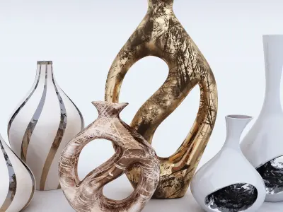 A set of vases 3D model