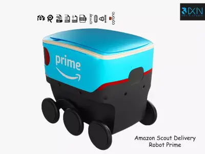 Amazon Scout Delivery Robot Prime 3D model