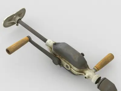 Hand Drill Middle Poly 3D model