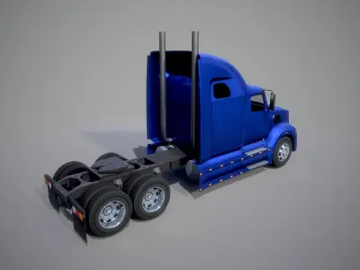 American Truck 7 and upgrades - Mobile Asset Low-poly 3D model Low-poly 3D model