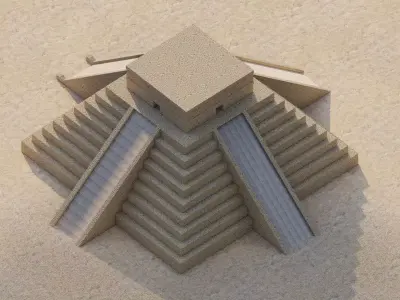 Zigurat ancient pyramid-Ziggurat Temple 3D model buy