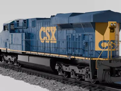 GE ES44AC Diesel Locomotive 3D model