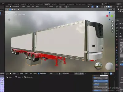 Australian Double Trailer 3D model