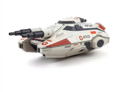 Futuristic Medical Blaster model pack Low-poly 3D model