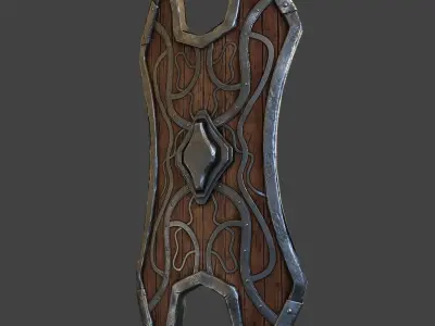 Shield wood 3D model